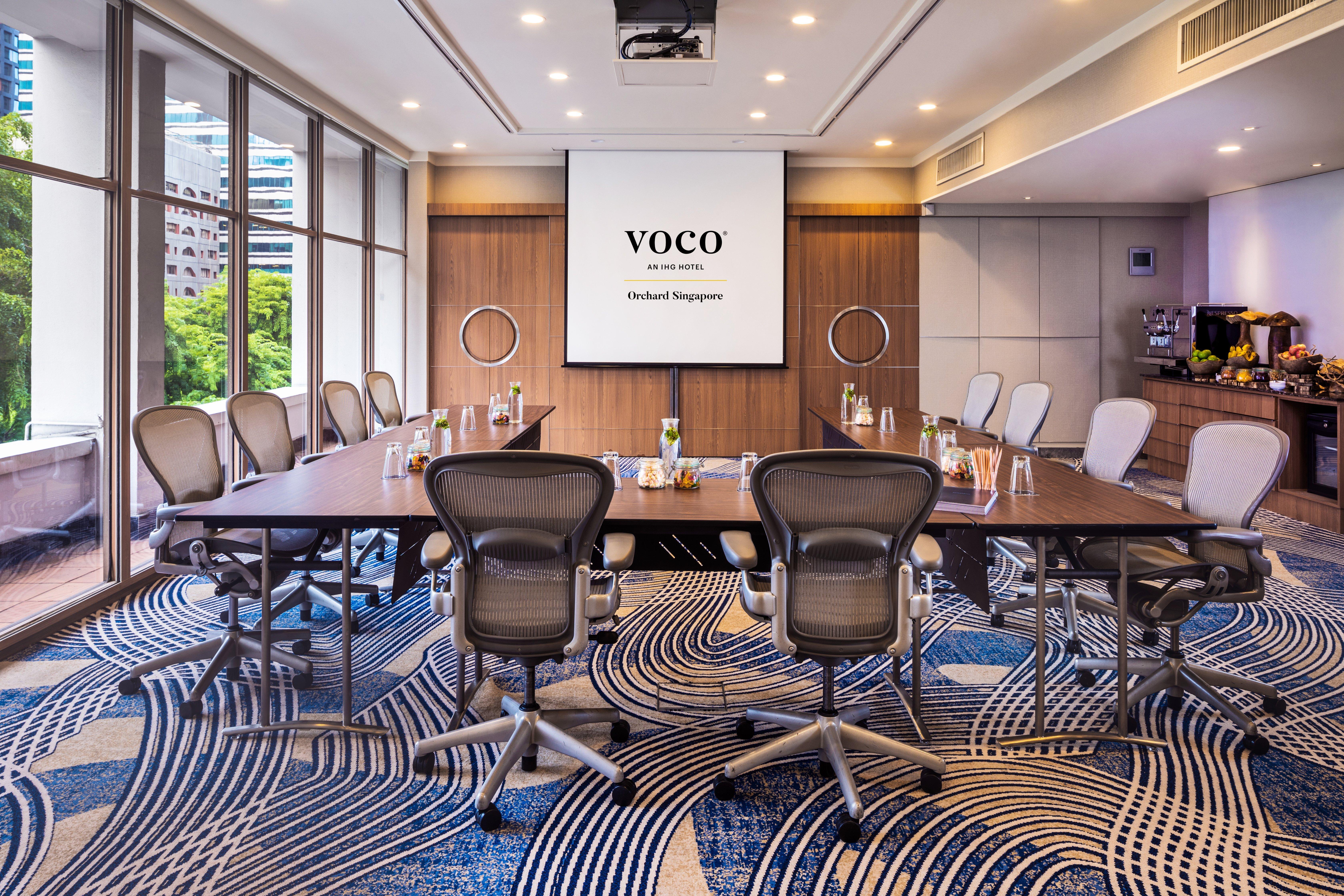 힐튼 싱가포르  호텔 외부 사진 Meeting room at the hotel